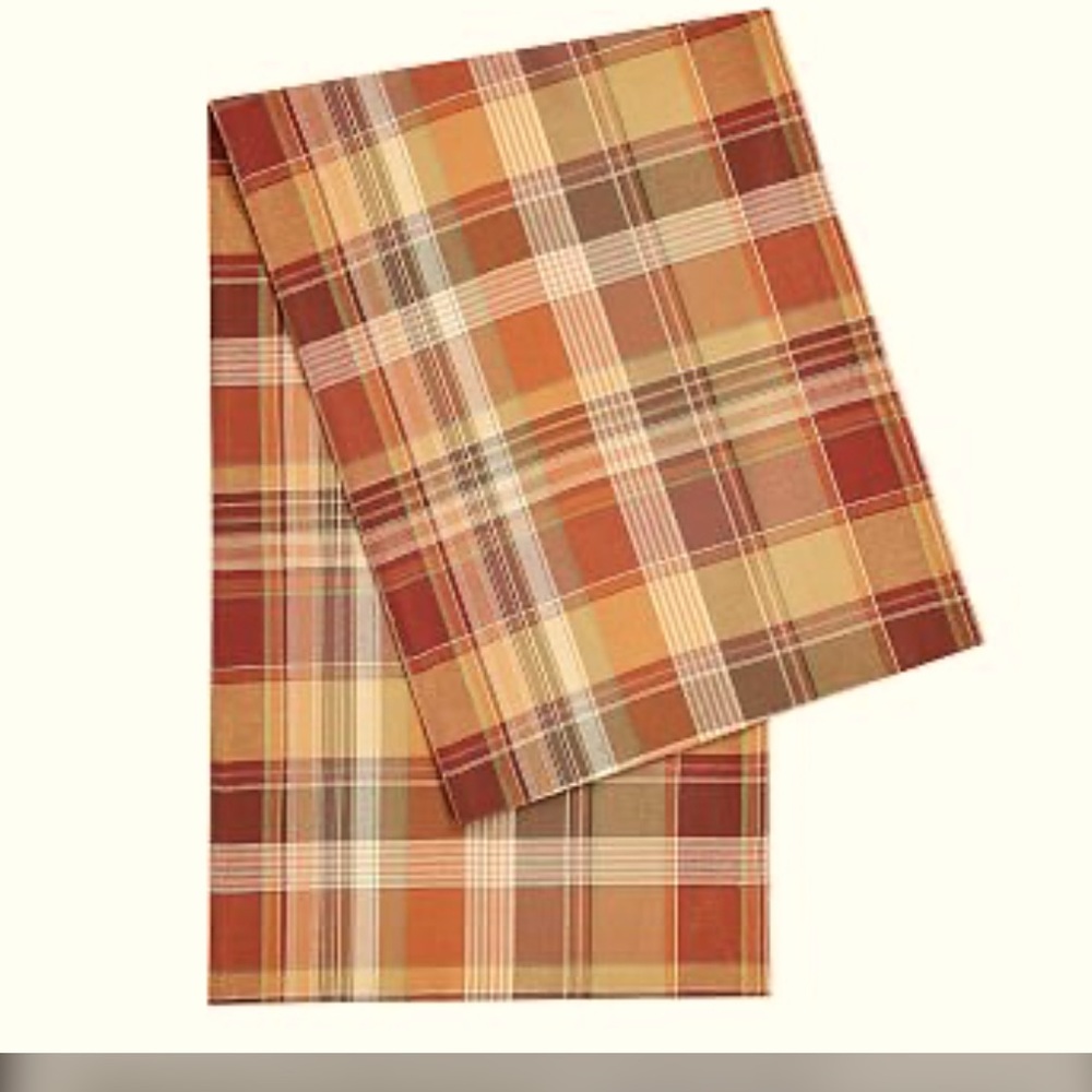 Pottery Barn Newton Plaid Table Runner. Never used. NWT. 18x108